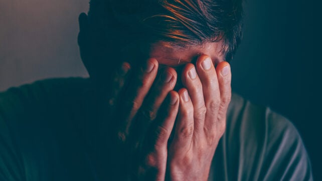 Depressed man