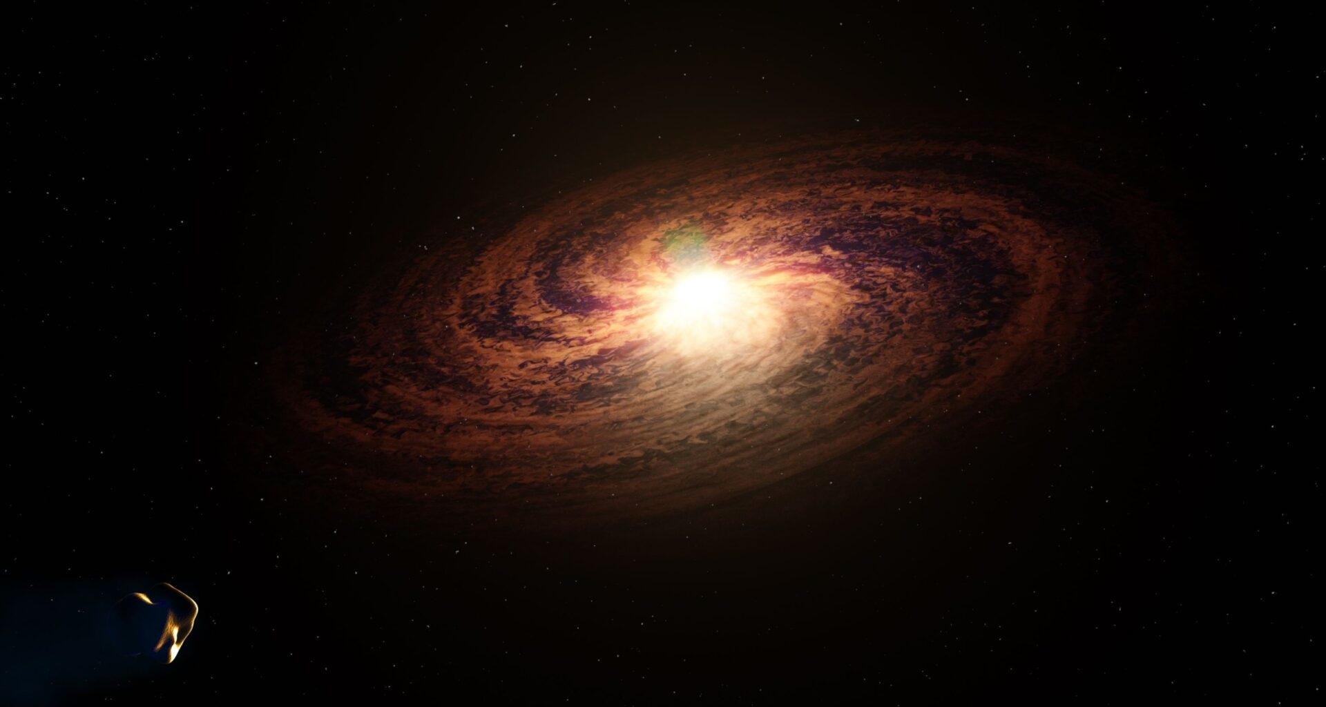 Early universe galaxy breaks the rules by barely spinning
