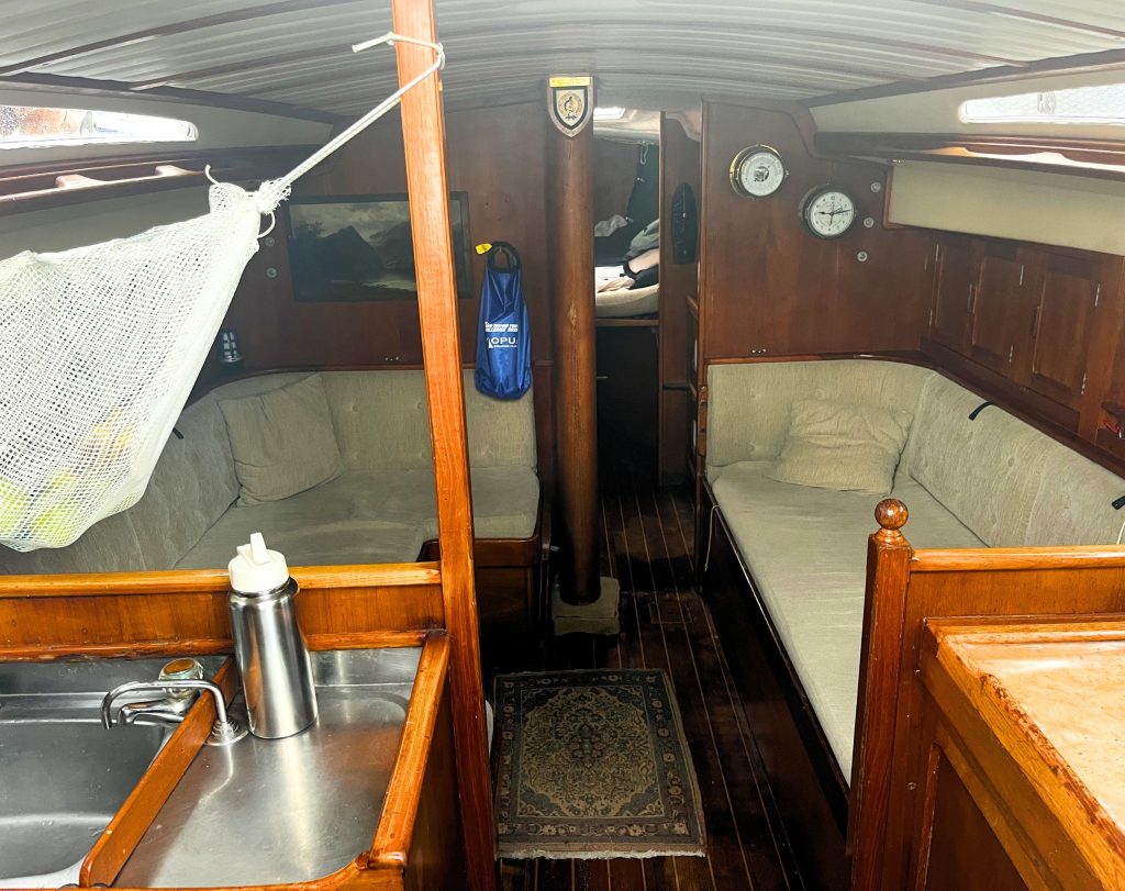 A peek below to where Ben Ball will spend time during his up to 12 days at sea as he crosses the Trans-Tasman solo. // Photo credit: Boating New Zealand