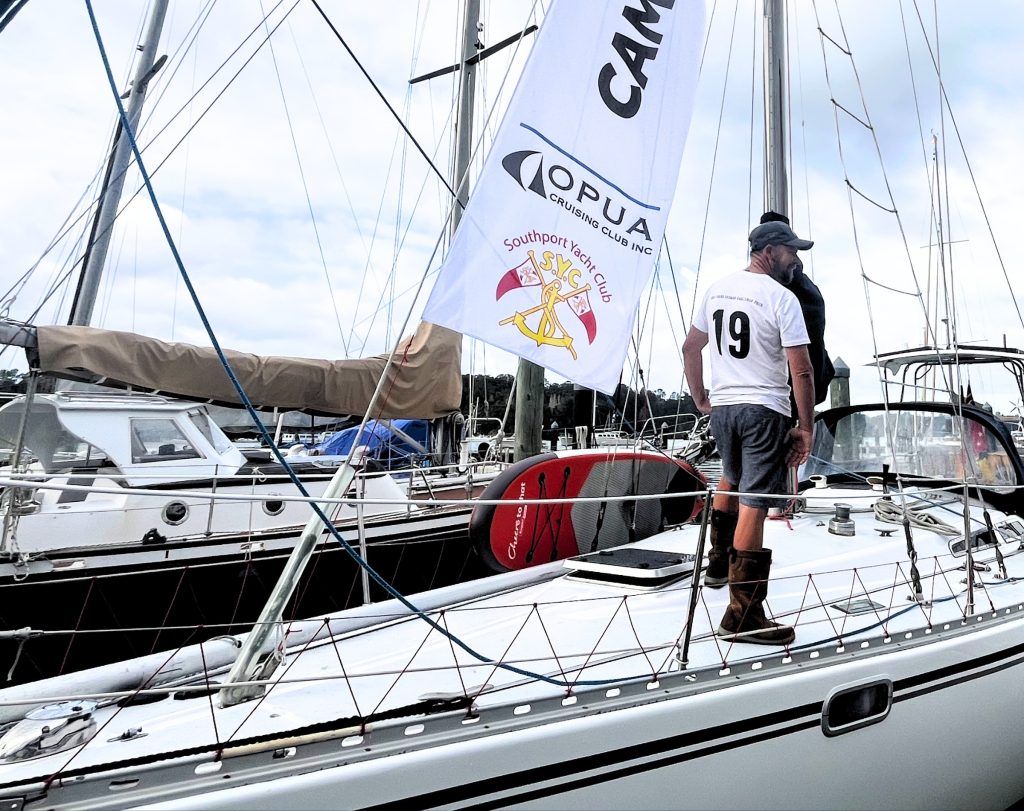 Ben Ball onboard Camellia, his 1976 Cavilier 36. // Photo credit: Boating New Zealand