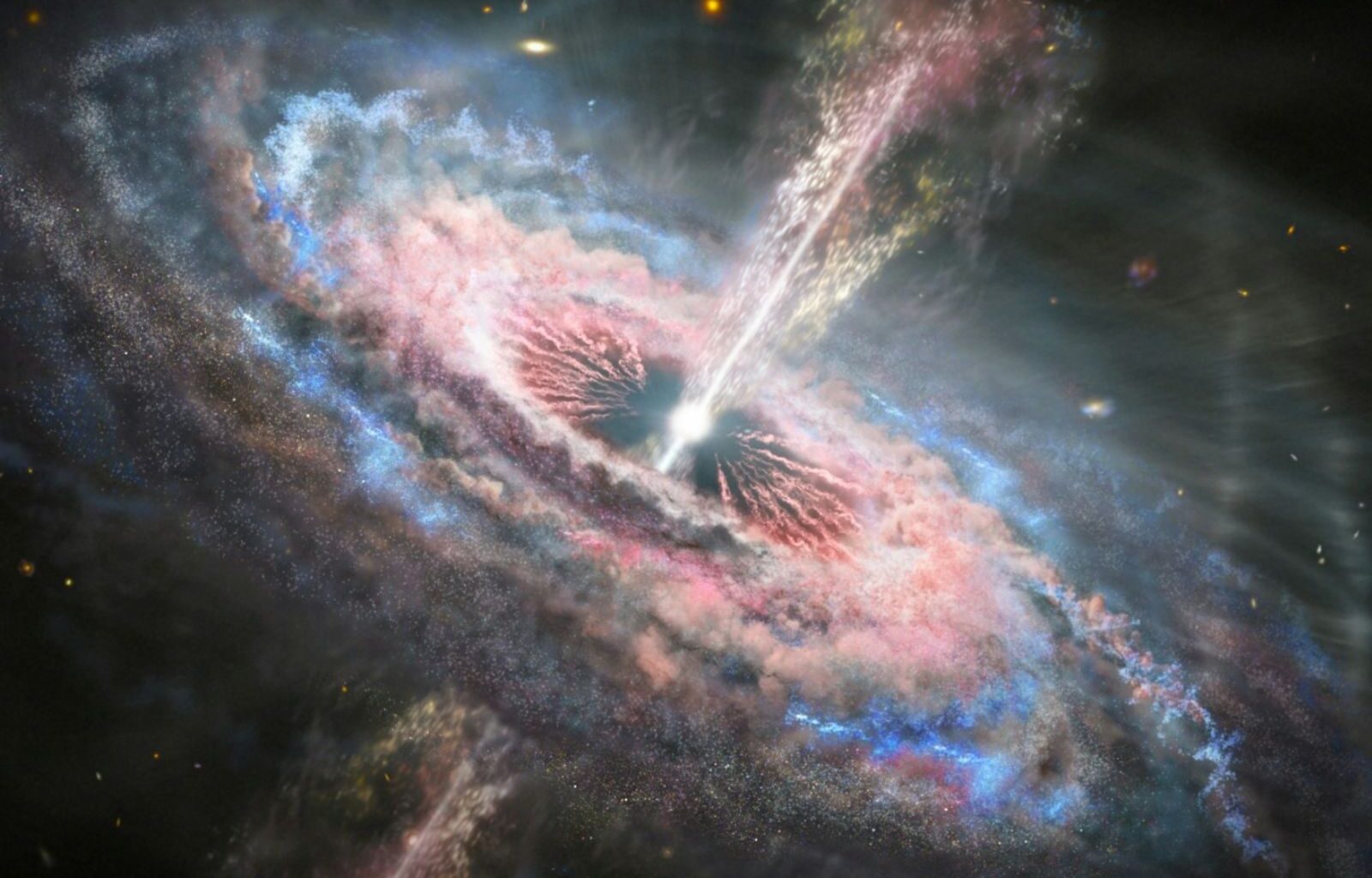 With a power of 10,000 suns, jets emitted by a black hole were measured for the first time
