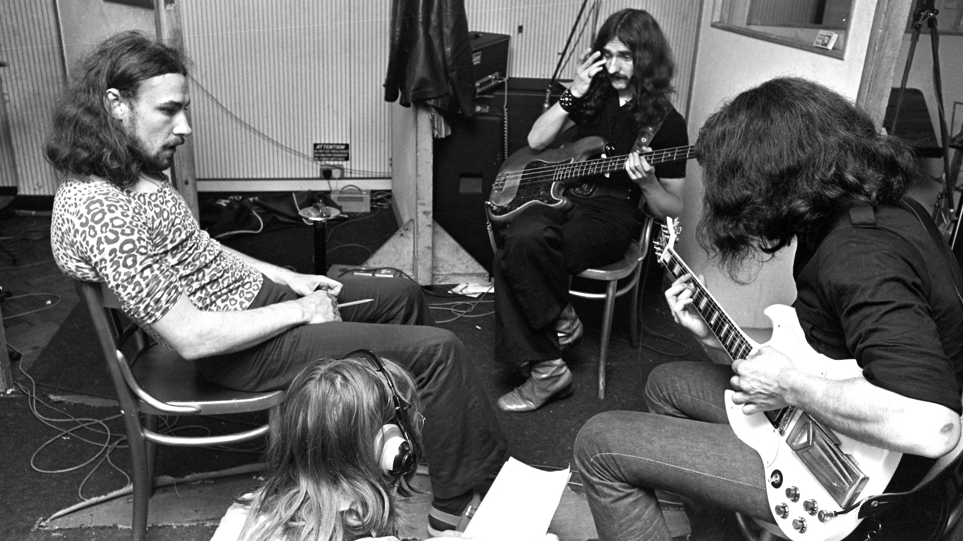 Black Sabbath at Regents Sounds, London during Paranoid sessions in June 1970