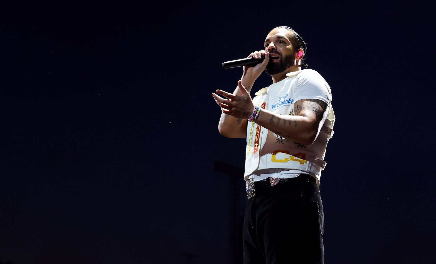 Drake performs live on stage during day one of Wireless Festival 2025 at Finsbury Park on July 11, 2025 in London, England. (Photo by Simone Joyner/Getty Images)