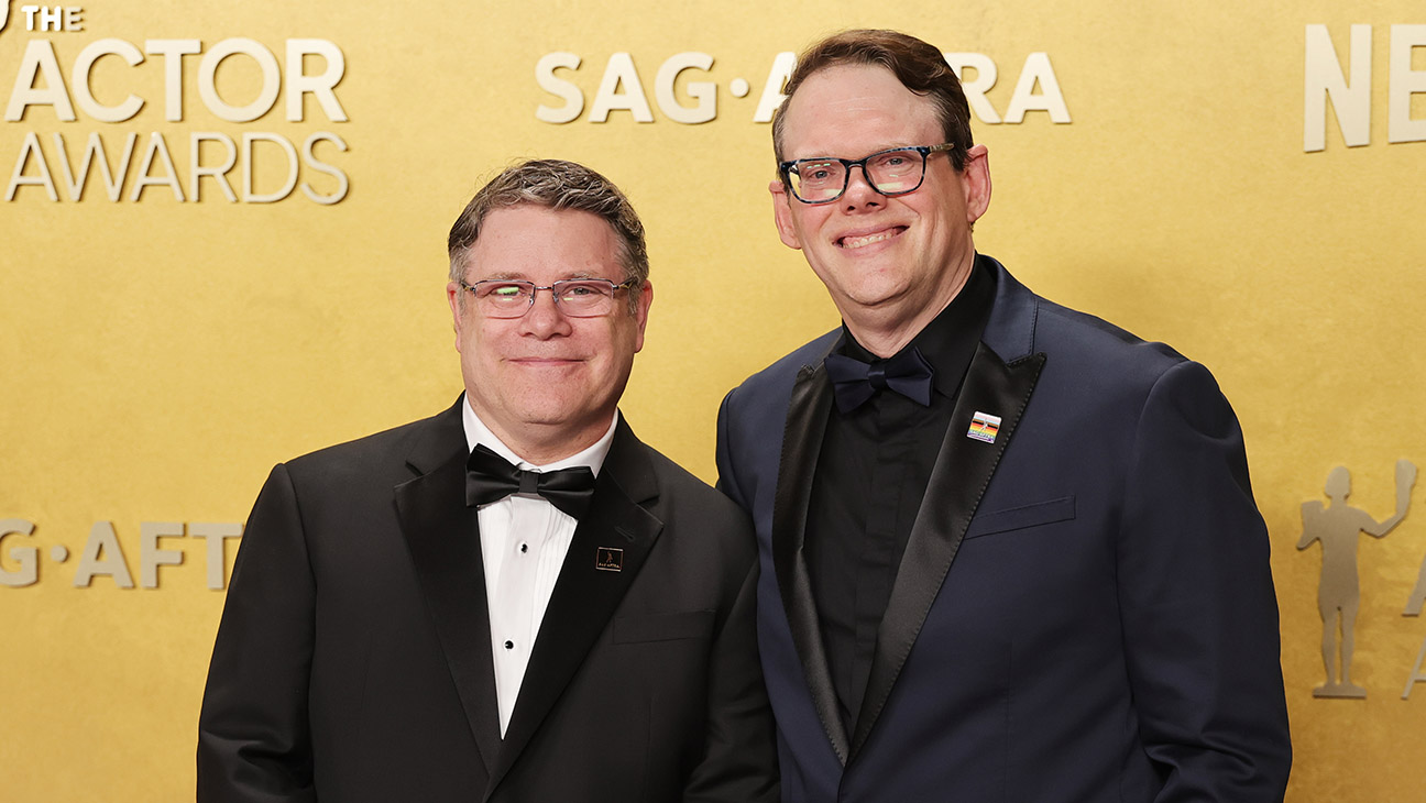 (L-R) Sean Astin, President, SAG-AFTRA, and Duncan Crabtree-Ireland, National Executive Director and Chief Negotiator, SAG-AFTRA, attend the 32nd Annual Actor Awards at Shrine Auditorium and Expo Hall on March 01, 2026, in Los Angeles, California.