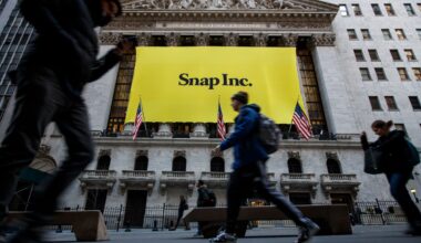 Snap banner at NY stock exchange