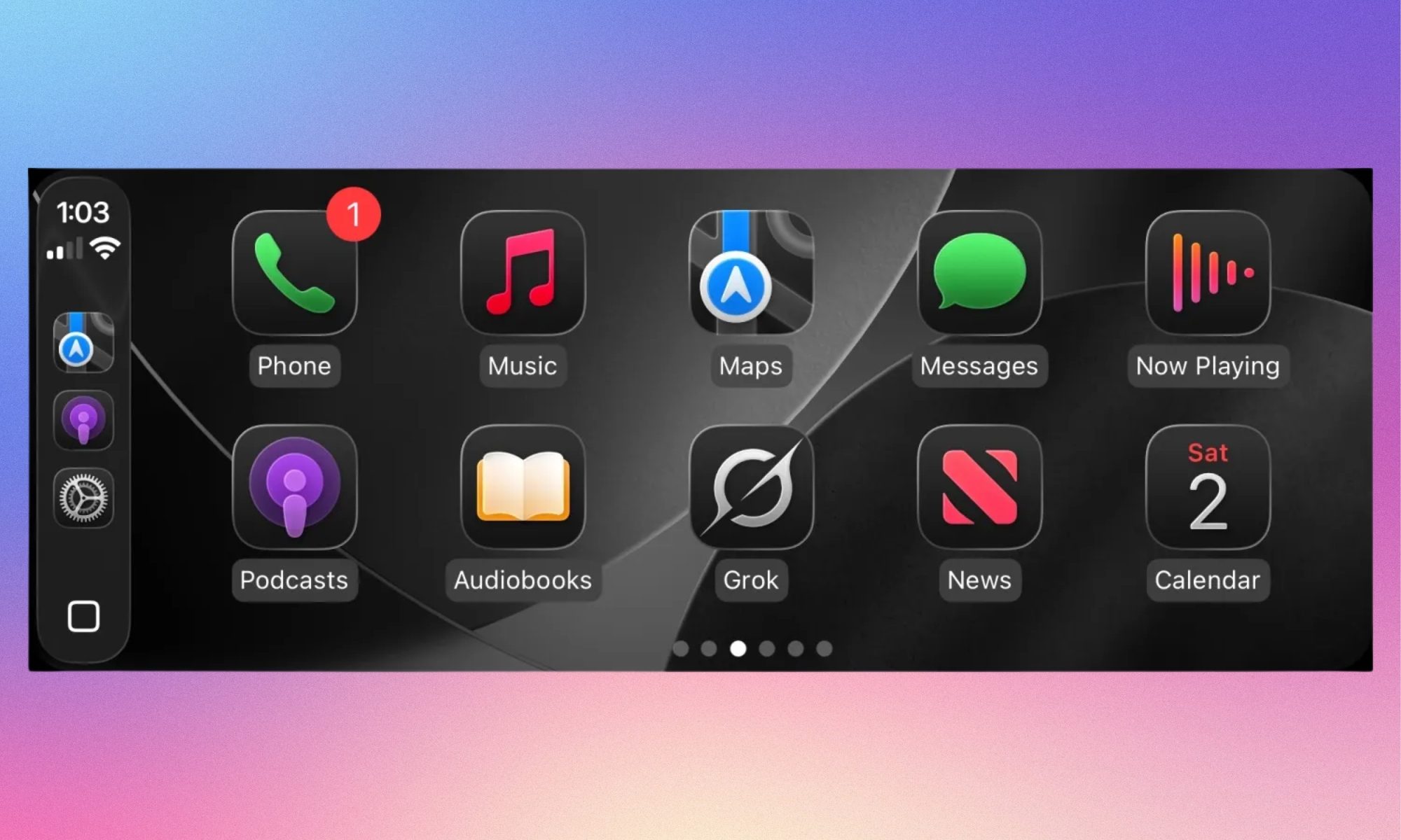 Grok in Apple CarPlay screenshot.