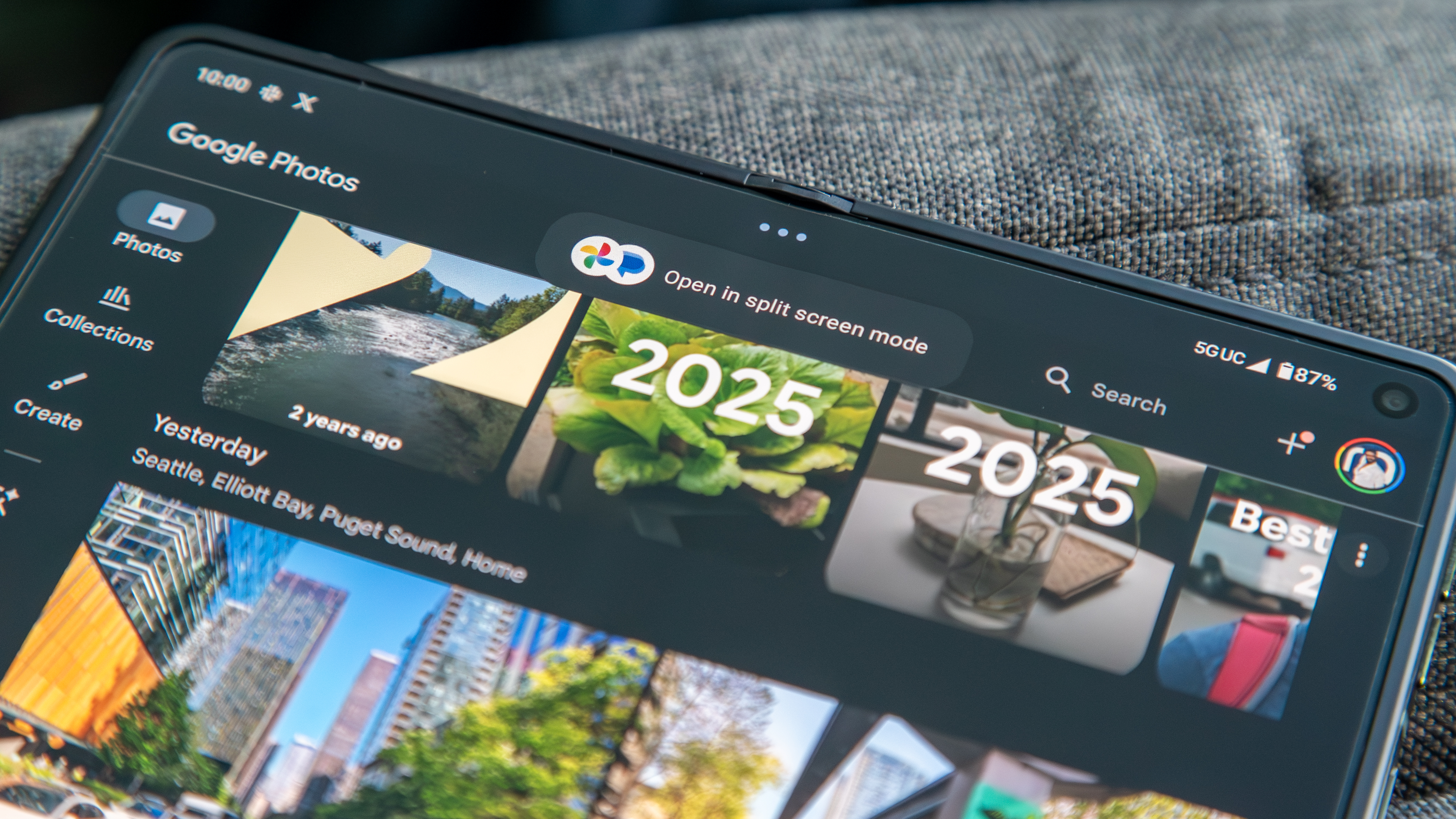 Split screen mode suggestion on the Motorola Razr Fold