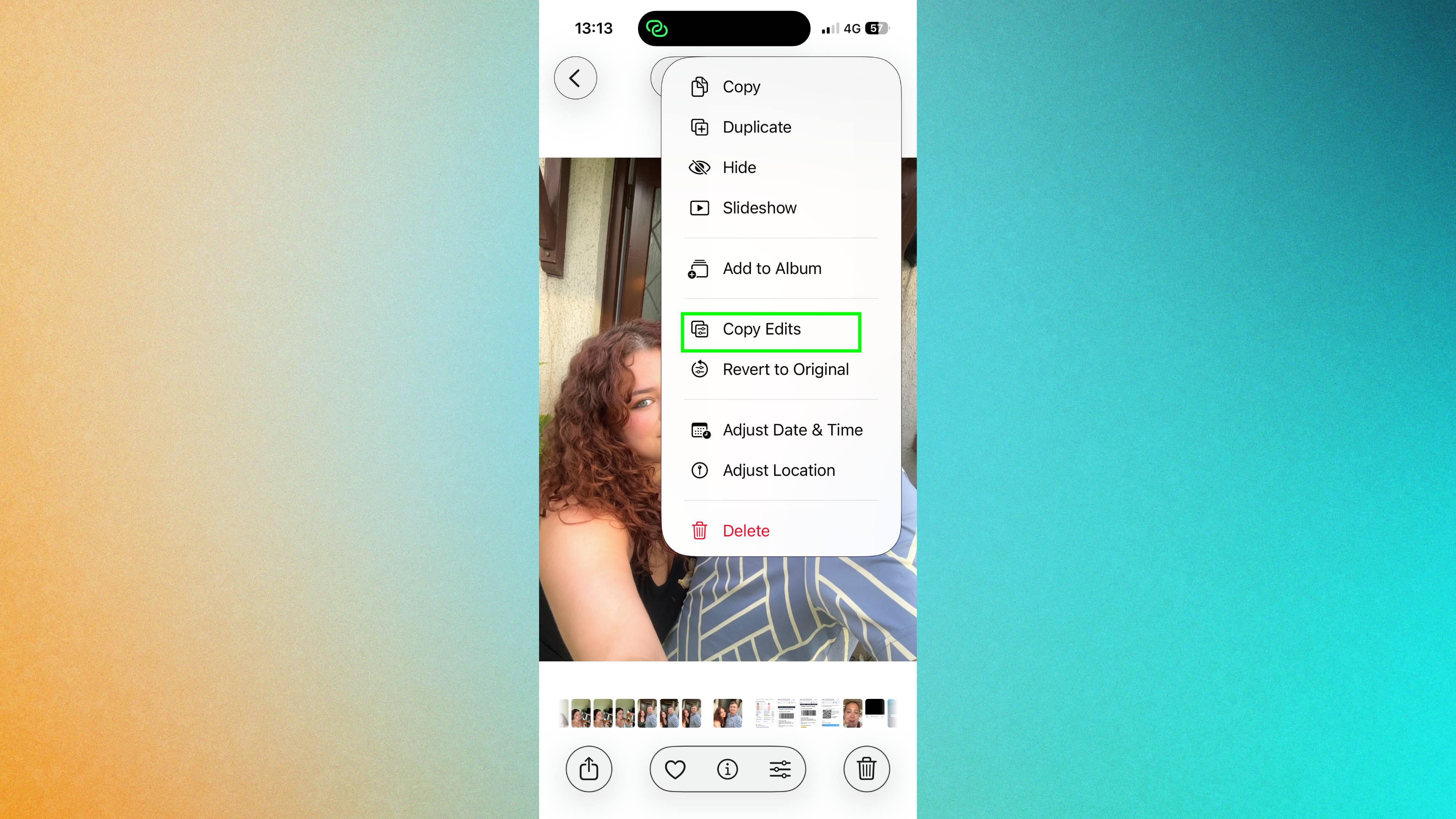Copy edits highlighted in iPhone photos