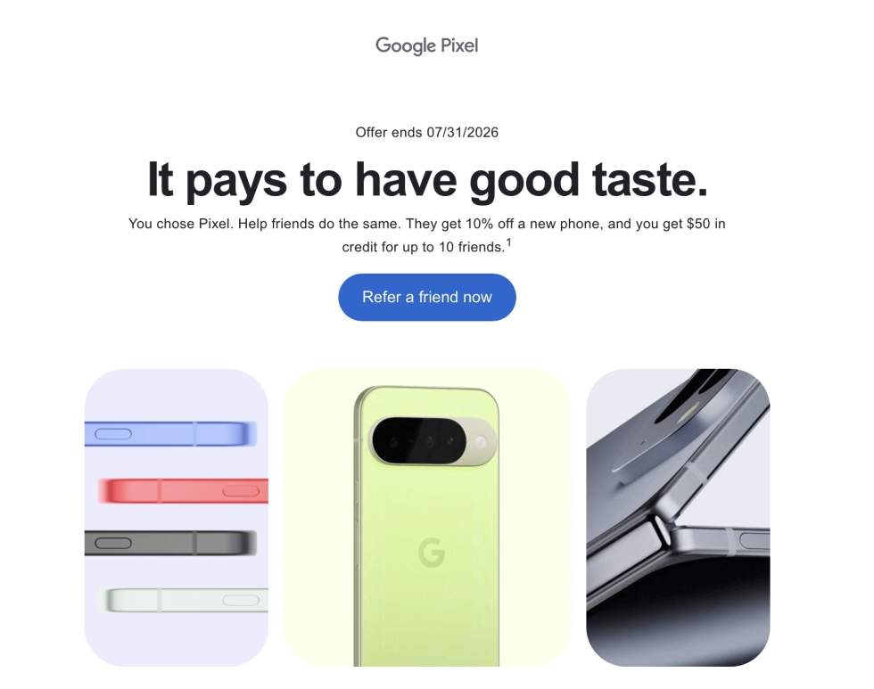 Pixel referral program