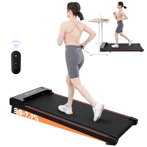 Citysports Walking Pad Treadmill,7.9% Incline Under Desk Treadmill,walking Pad With Led Display,remote Control,1-6km/h Adjustable Speed,no Assembly