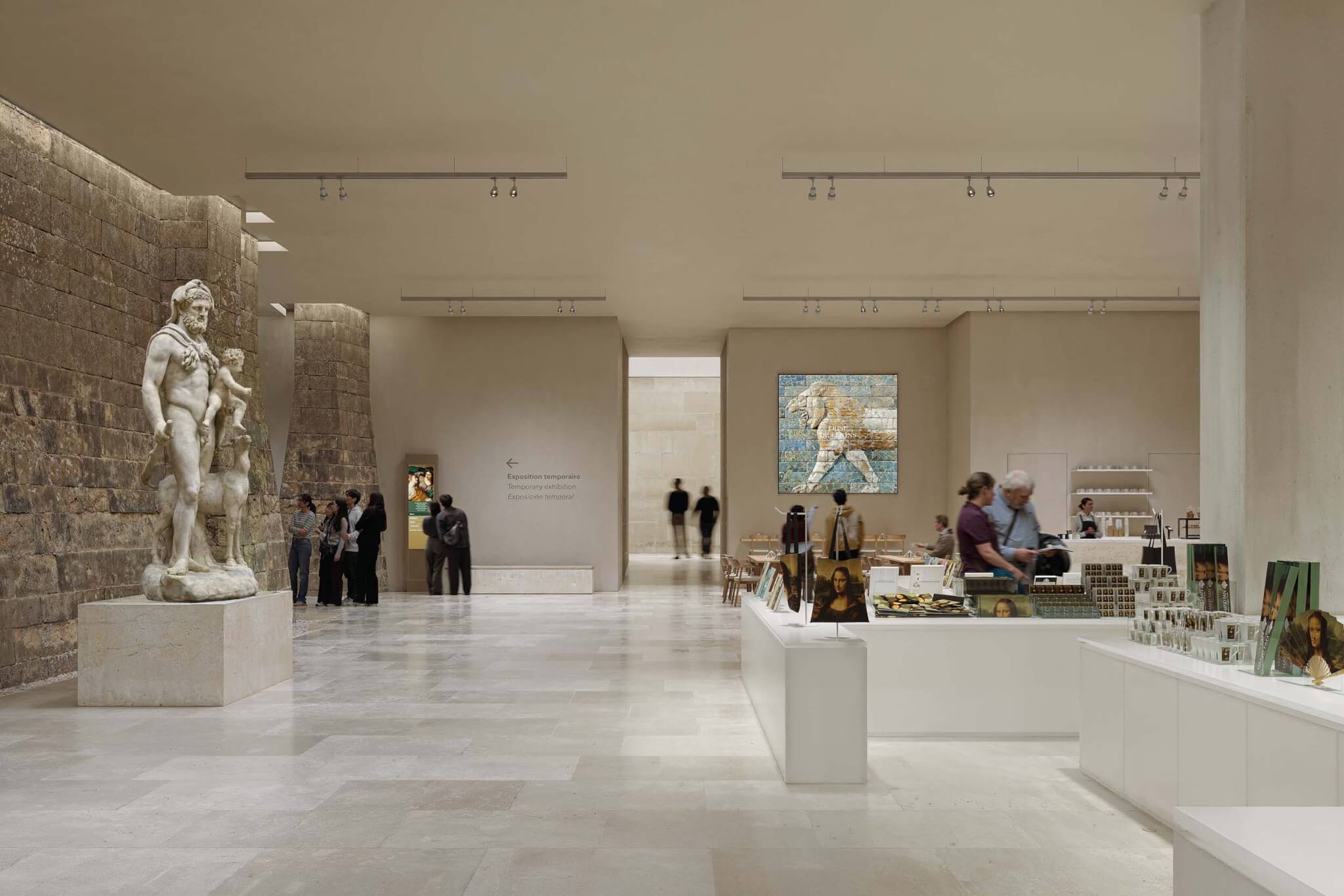 gallery inside the louvre