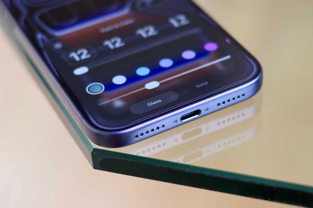 Liquid Glass slider on iPhone Lock Screen
