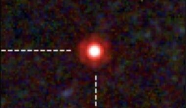 One of the mysterious 'little red dot' objects captured by the James Webb Telescope