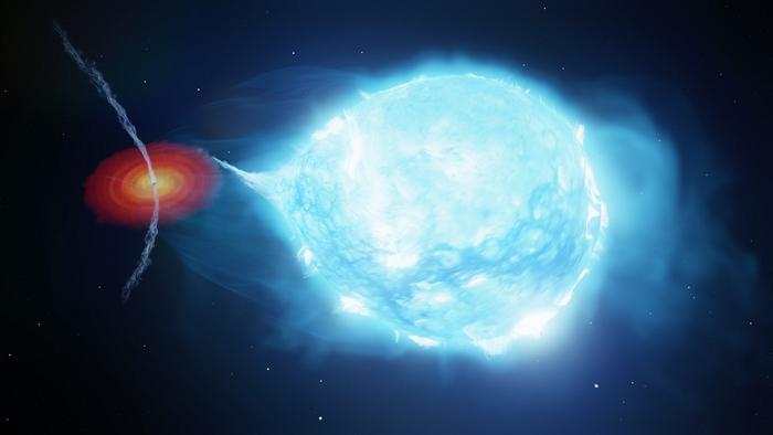 Artist's impression of the Cygnus X-1 binary system. Credit: ICRAR