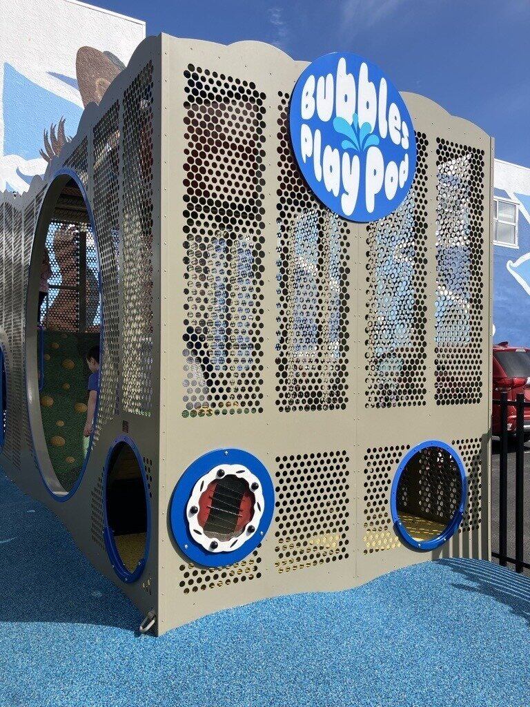 The Bubbles Play Pod, located in Tauranga's Red Square, won the 2026 Playspace of the Year award in the under-$500,000 category at the Recreation Aotearoa Parks Awards. Photo / Tauranga City Council