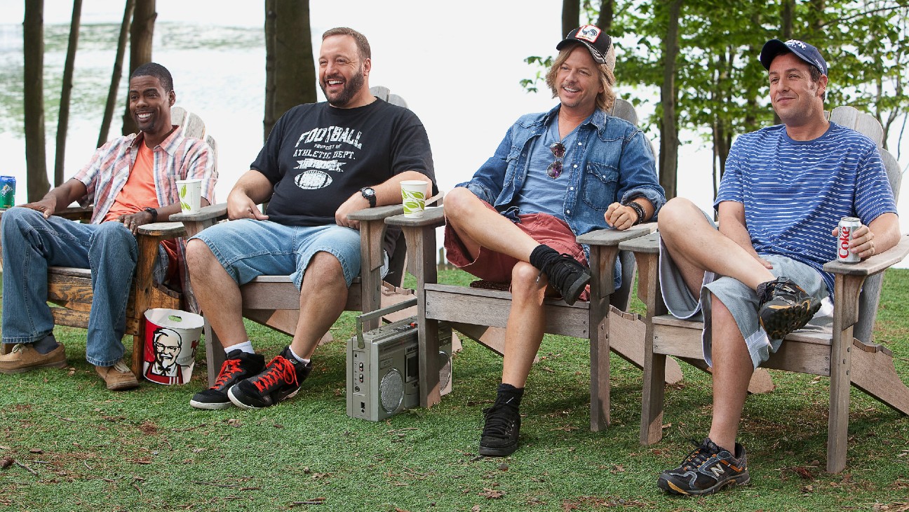 Chris Rock, Kevin James, David Spade and Adam Sandler in 'Grown Ups'