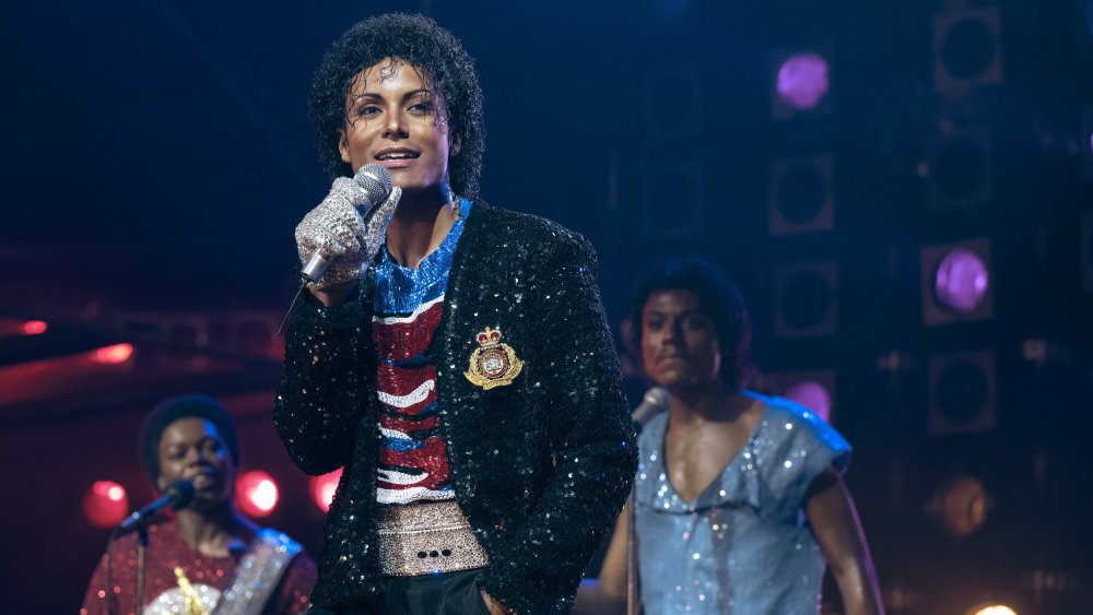 MICHAEL, from left: Rhyan Hill as Tito Jackson, Jaafar Jackson as Michael Jackson, Tre' Horton as Marlon Jackson, 2026. ph: Glen Wilson / © Lionsgate / Courtesy Everett Collection