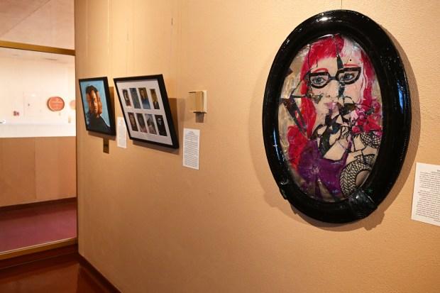 Self-portraits by county employees hang in the third-floor gallery at the Marin County Civic Center in San Rafael, Calif., on Monday, May 18, 2026. The exhibit is titled, "The Art of Public Service." (Alan Dep/Marin Independent Journal)