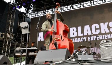 Adam Blackstone performs on the Fairmount Park Stage at The Roots Picnic 2025 at the Mann Center on June 1, 2025. Blackstone will be inducted into the Philadelphia Music Alliance Walk of Fame on Wednesday.