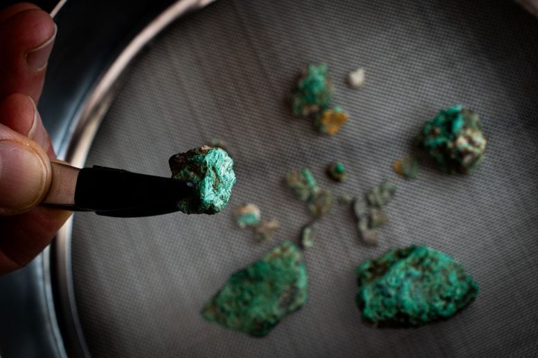 Malachite Fragments Recovered From Cova 338