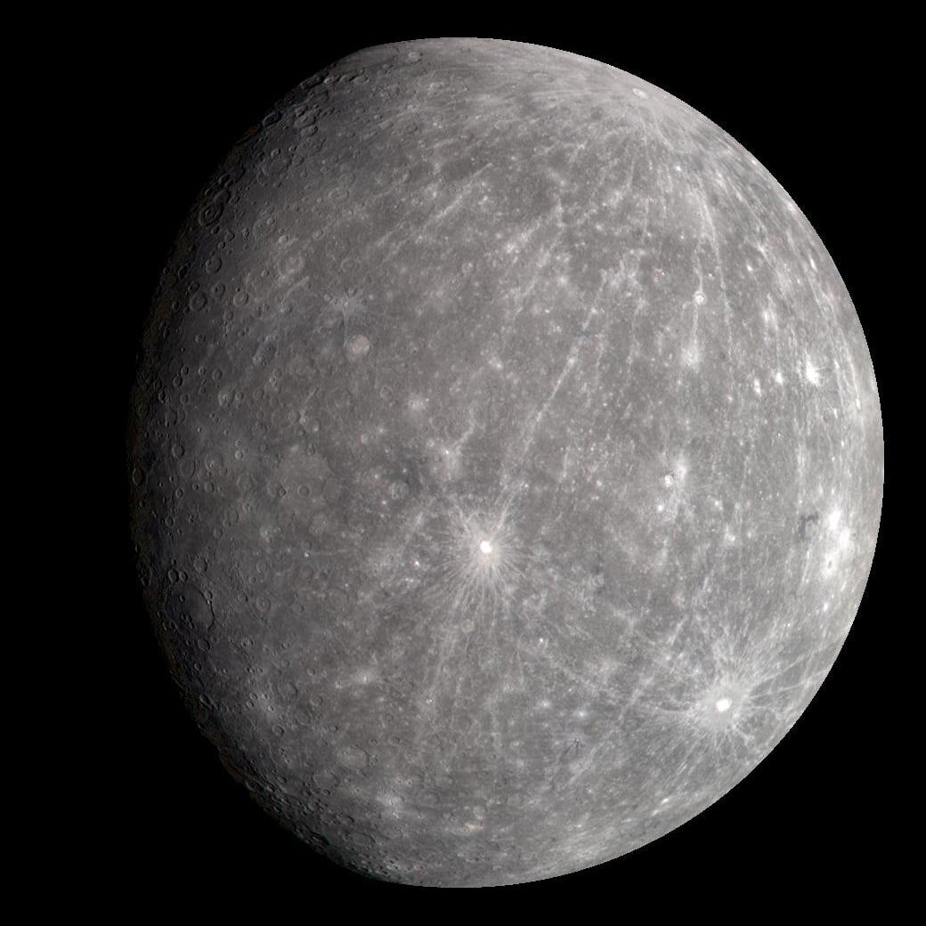 The exoplanet LHS 3844 b could have a surface appearance very similar to Mercury's (shown here). JWST observations allow scientists to get more information about distant worlds. Courtesy NASA.