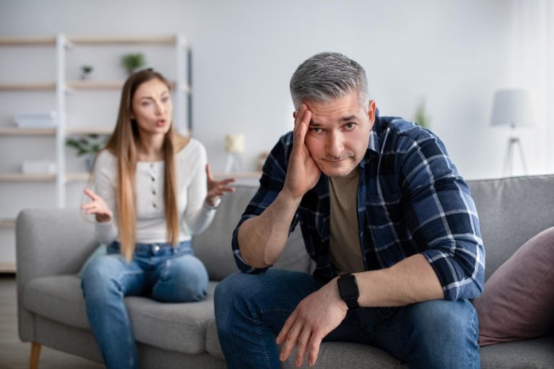 Midlife Crisis Family Conflict Couple Arguing Fighting