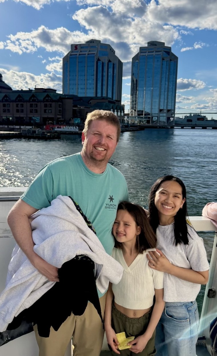 Nathan Coleman, seen here with his daughters, makes time for both walking and strength training in his workout routine.