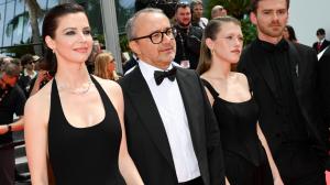 Iris Lebedeva, Andrey Zvyagintsev, Varvara Shmykova and Yuriy Zavalnyouk at the 'Minotaur' screnning during the 79th Festival de Cannes held at Palais des Festivals on May 19, 2026 in Cannes, France.