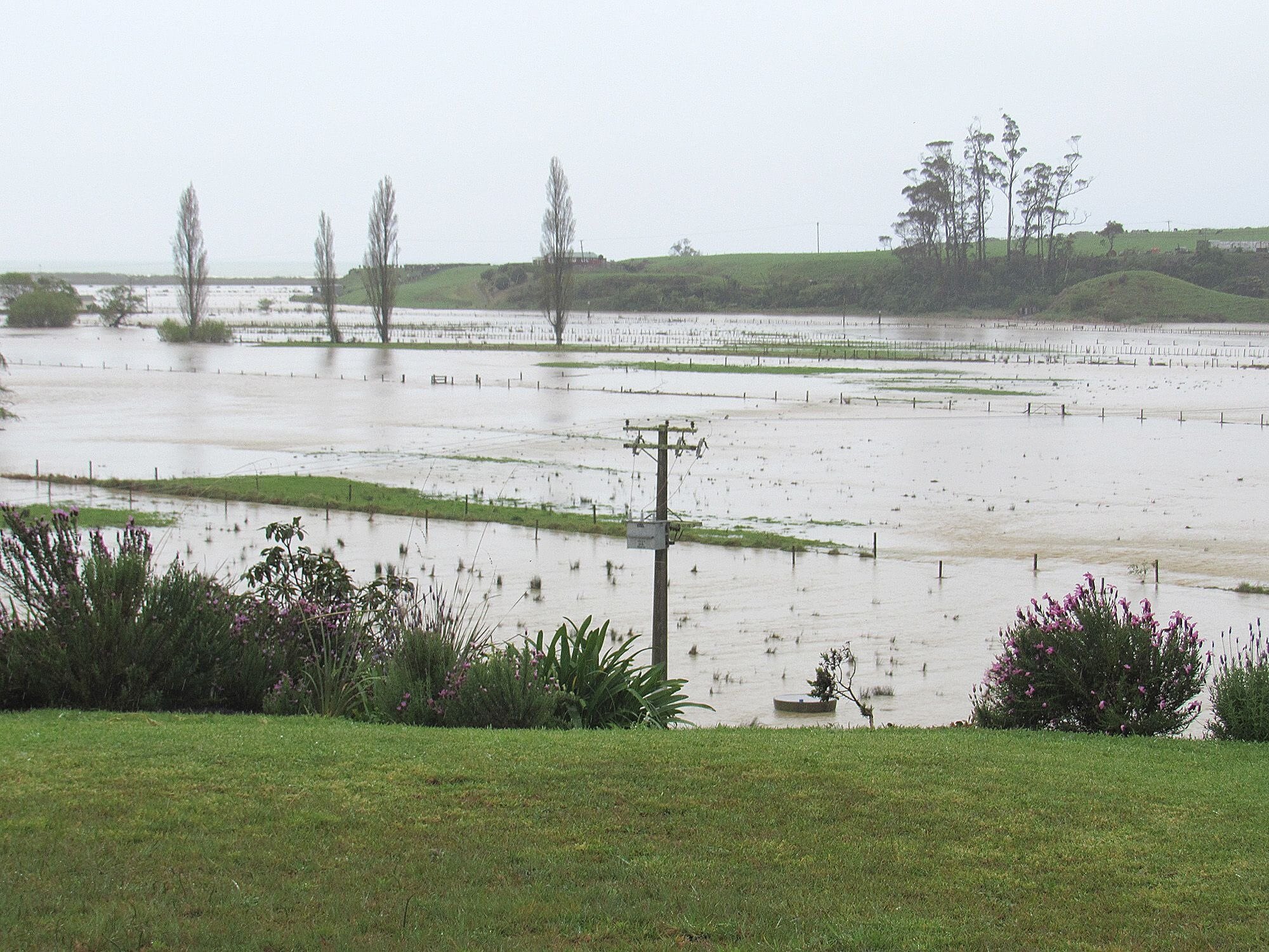 The Waiaua River valley regularly floods.