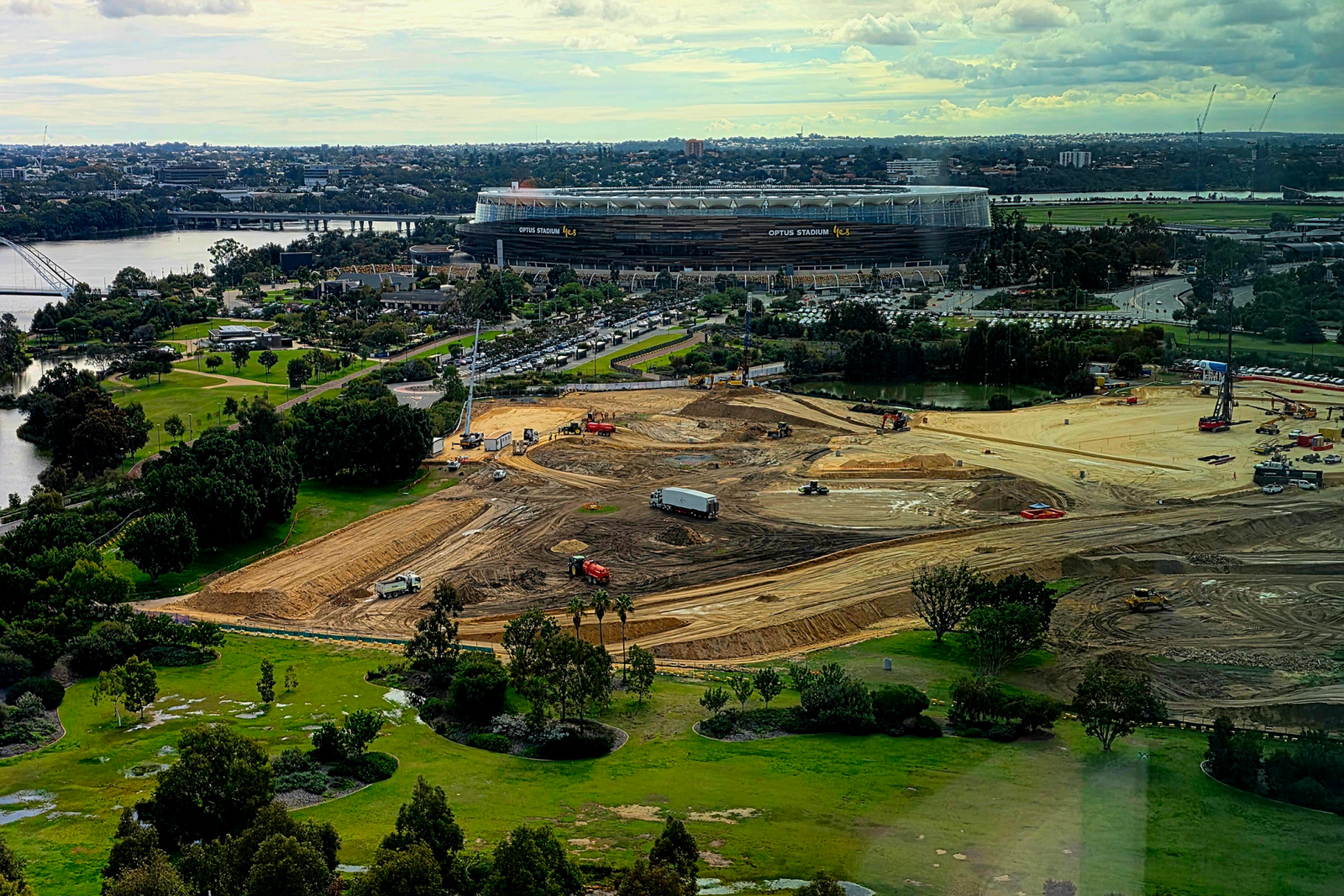 PHOTOS: Perth Supercars street track construction