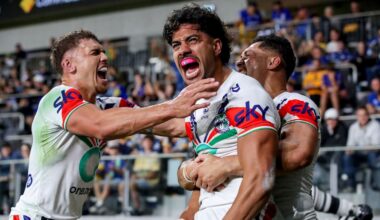 New Zealand Warriors v Parramatta Eels: Alofiana Khan-Pereira scores a double as Warriors soar past Eels