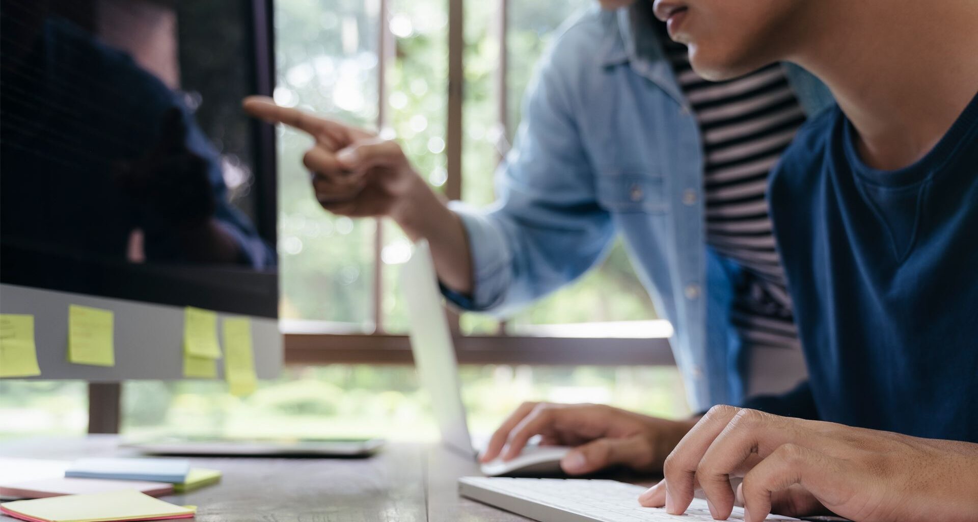 Programmers and developer teams are coding and developing software