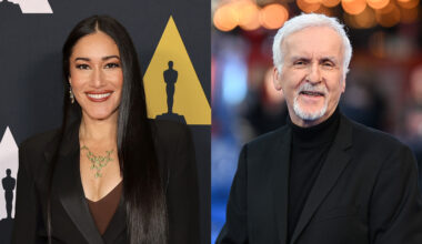 Q’orianka Kilcher and James Cameron