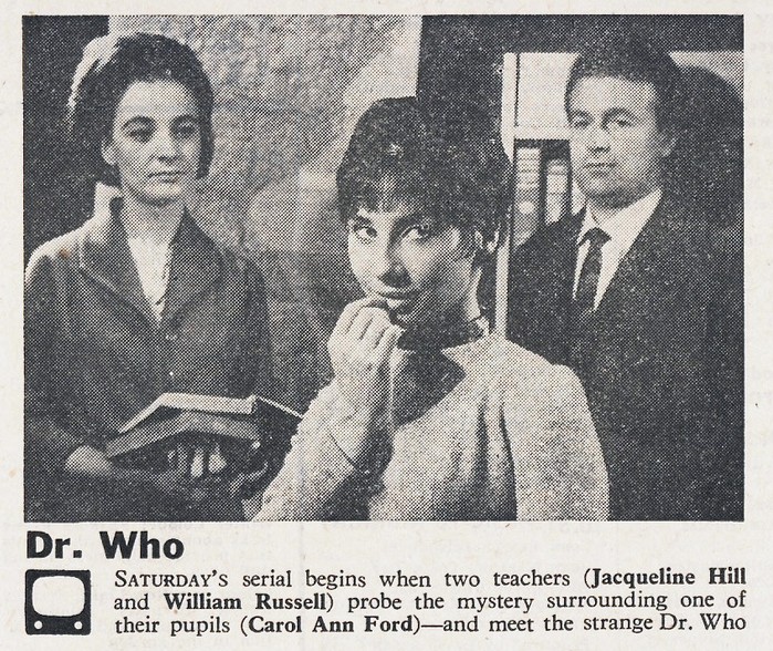 RT 1963 Unearthly Child Radio Times An Unearthly Child preview from 1963