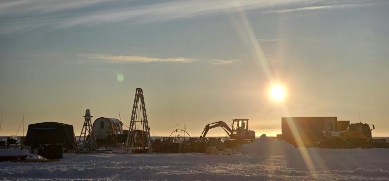 Research Camp on Antarctic Ice Shelf