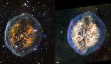 NASA finds cosmic pomegranate firing gas
