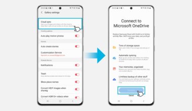 Samsung Gallery OneDrive sync
