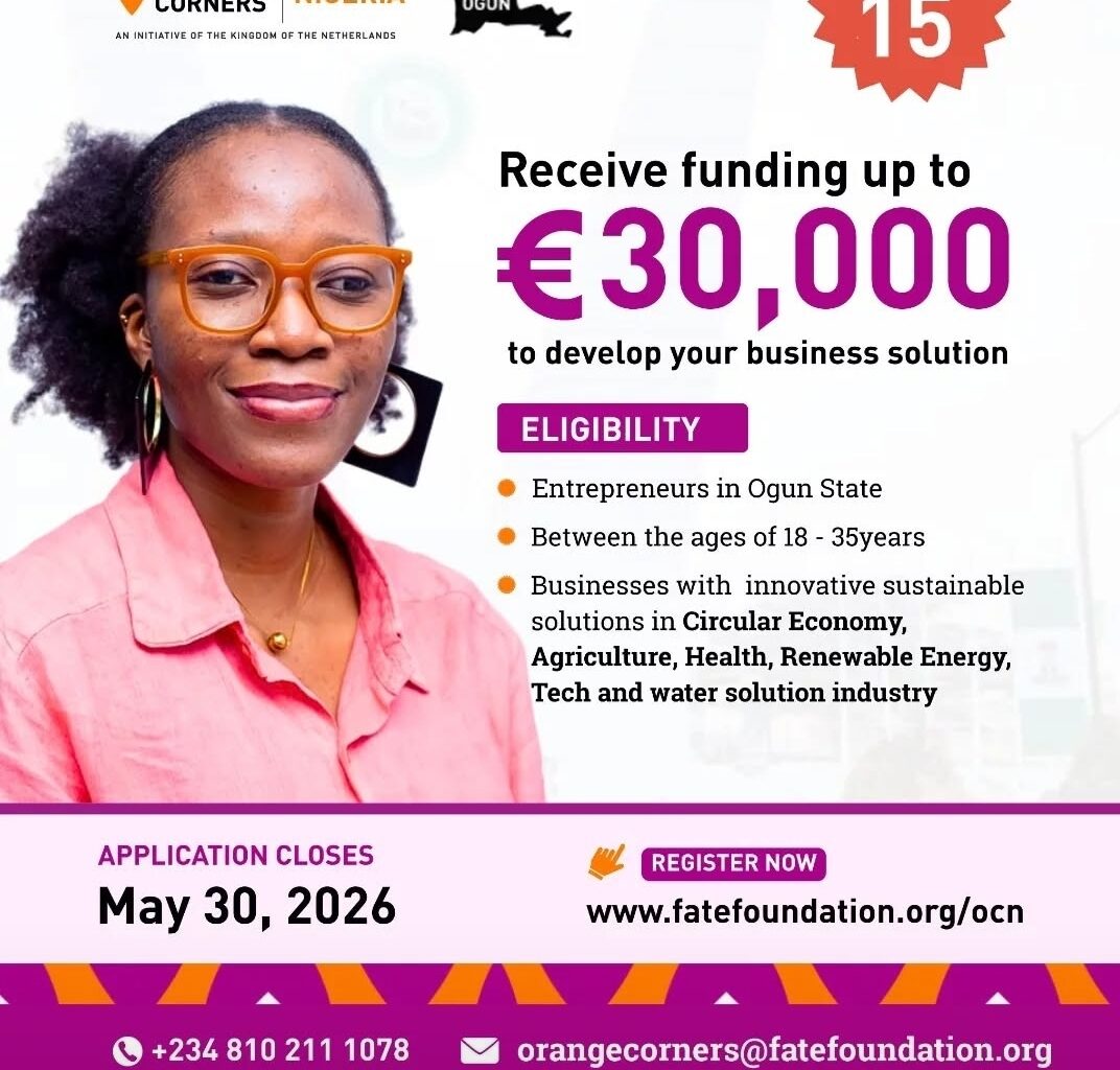 Call For Applications: Orange Corners Nigeria Incubation Program for Youth