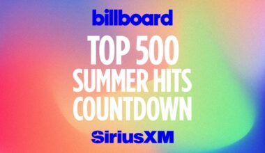 SiriusXM's 'Billboard Top 500 Summer Hits Countdown Channel' Returns