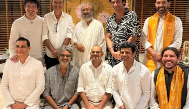EXCLUSIVE: The INSIDE story of Sajid Nadiadwala, Rajkumar Hirani, Vikrant Massey, Sunil Grover’s heartwarming meet with Gurudev Sri Sri Ravi Shankar in Bengaluru : Bollywood News