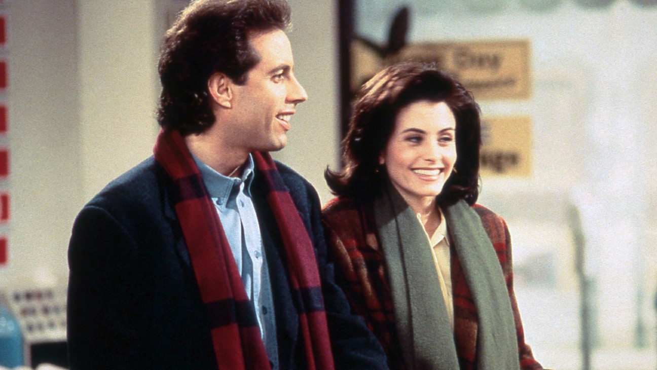Jerry Seinfeld and Courteney Cox on 'Seinfeld'