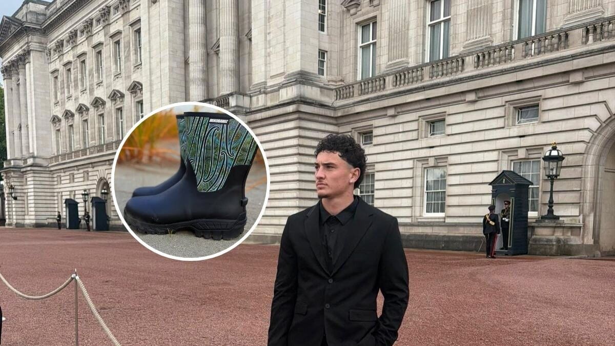 Māori gumboot founder heads to Buckingham Palace for King’s Trust celebrations