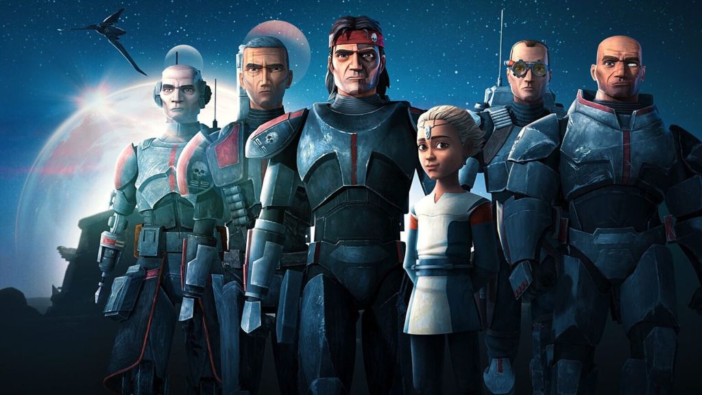 The cast of Star Wars The Bad Batch voiced by Dee Bradley Baker