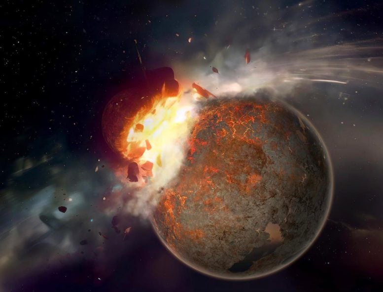 Theia Impacting Proto-Earth