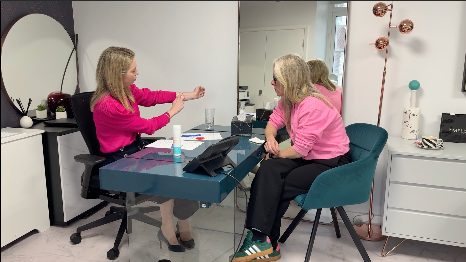 Two women in a consultation room