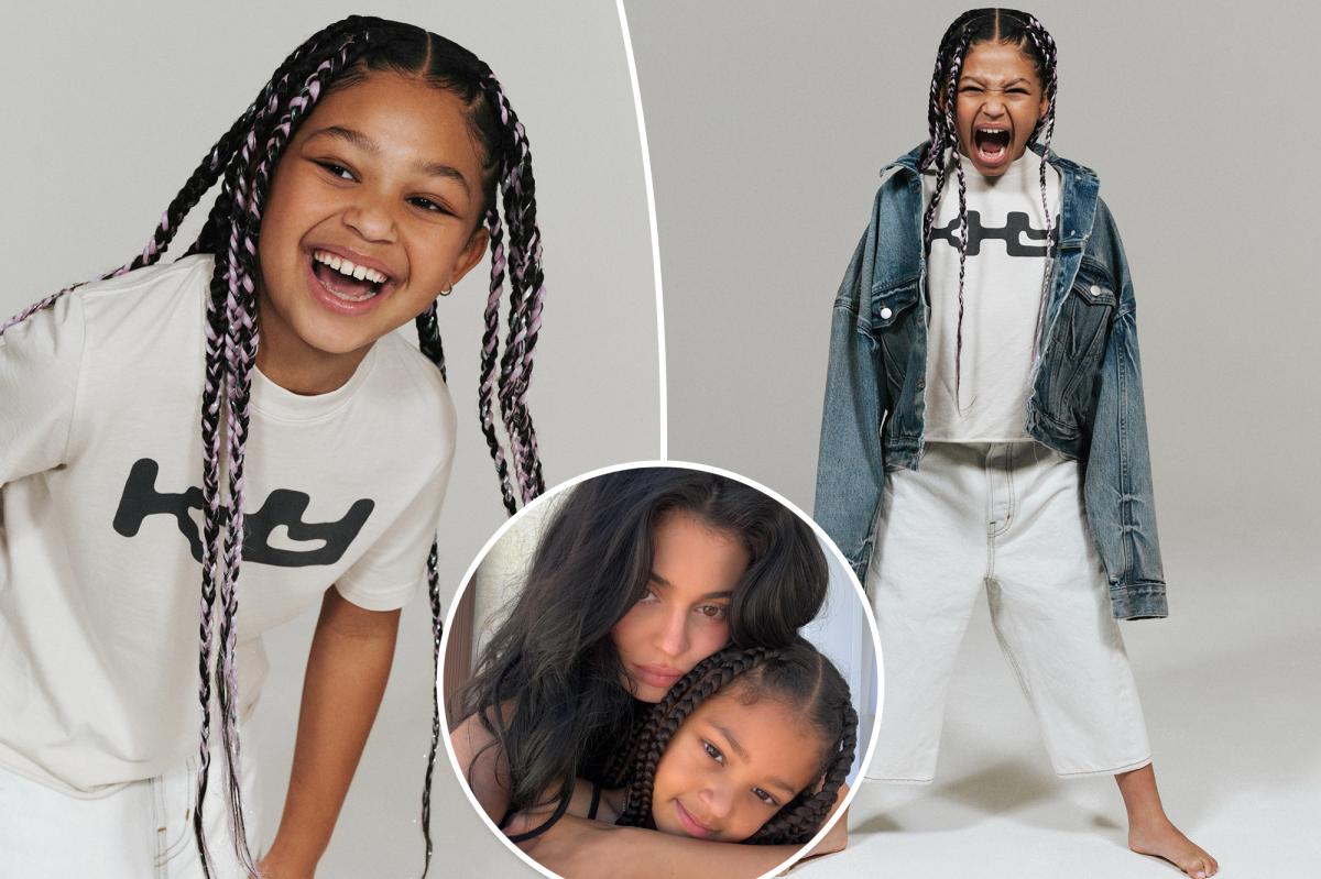 Stormi Webster, 8, models for mom Kylie Jenner's Khy clothing line
