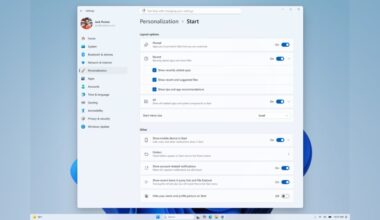 Windows Insider Start Menu improvements