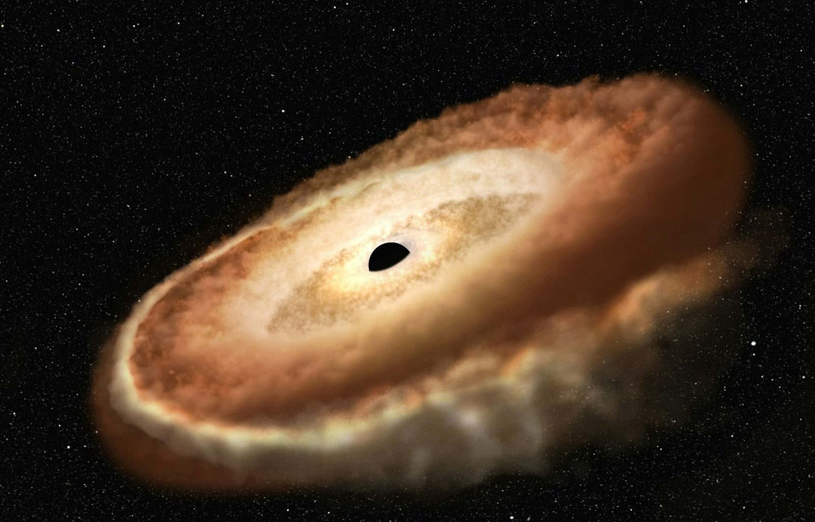With a mass of about 50 billion times that of the Sun, this black hole is one of the largest ever discovered