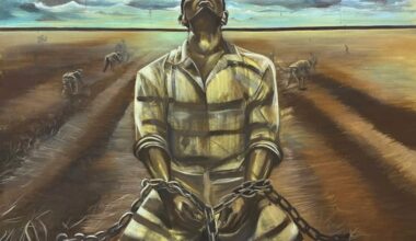 An image of artist Keith Andrews' painting, "Defiant Mercy," which is on display at the Morton Contemporary Art Gallery for a new exhibition.
