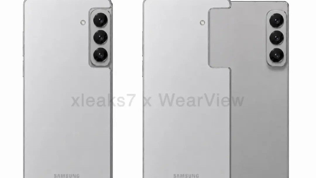 An alleged leaked mockup rendering of the "Galaxy Z Rollable" from Samsung, which shows a static "shell" that the phone's hardware slots into, as it rolls out from the left and back in.